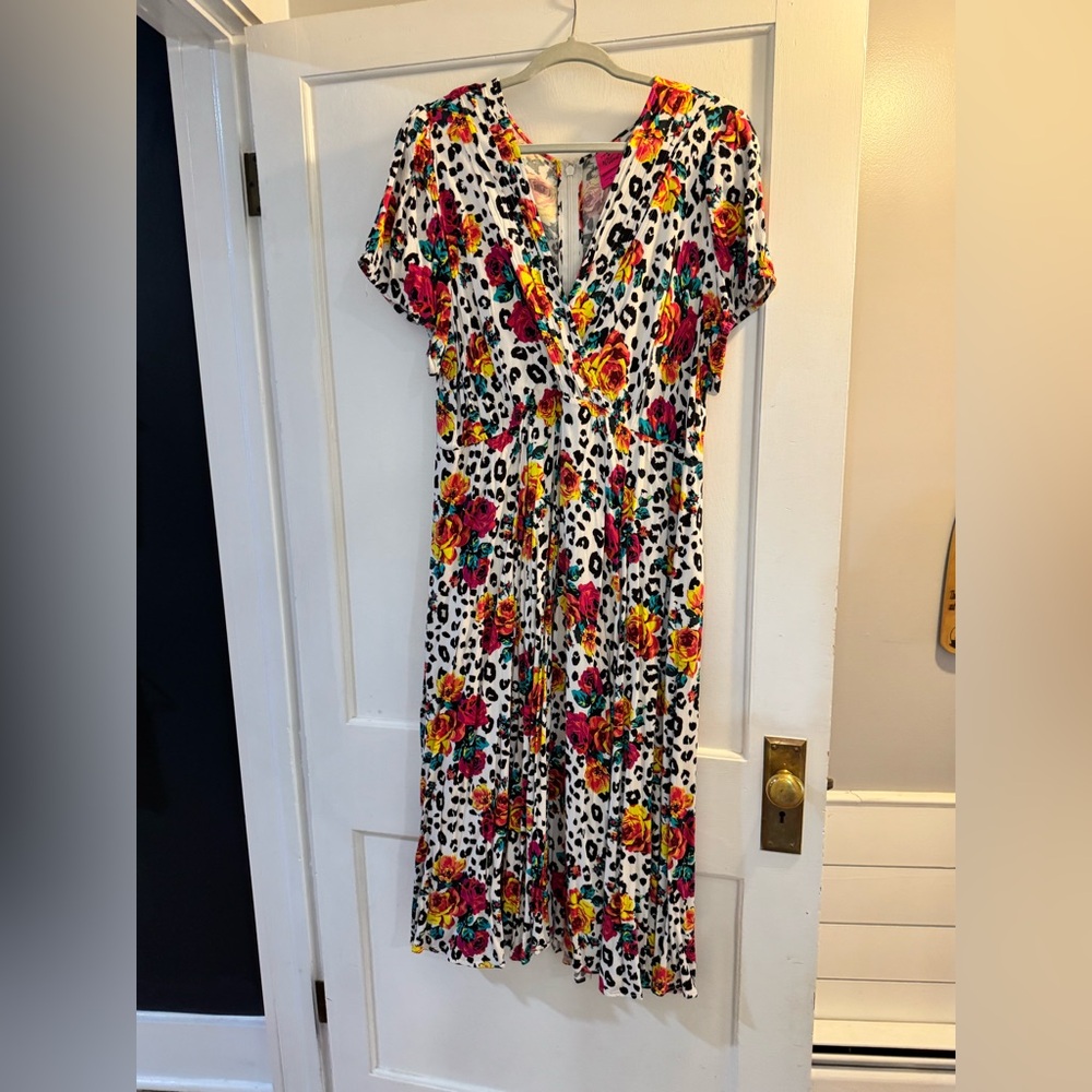 Betsey Johnson for Torrid leopard floral dress